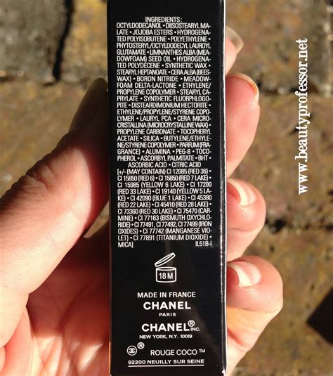 ingredients in chanel rouge lipstick